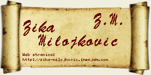 Žika Milojković vizit kartica